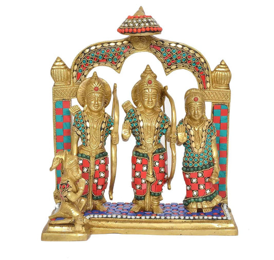 Brassaura® Brass Ram Darbar Statue | Height 11 Inches