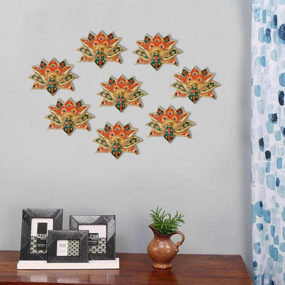 Brassaura® Brass Lotus Flower Wall Hanging | Height 5 Inches | ONE HANGING