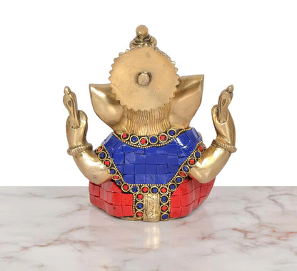 Brassaura® Brass Ganesha Idol | Height 6 Inches