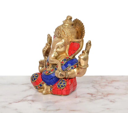 Brassaura® Brass Ganesha Idol | Height 6 Inches
