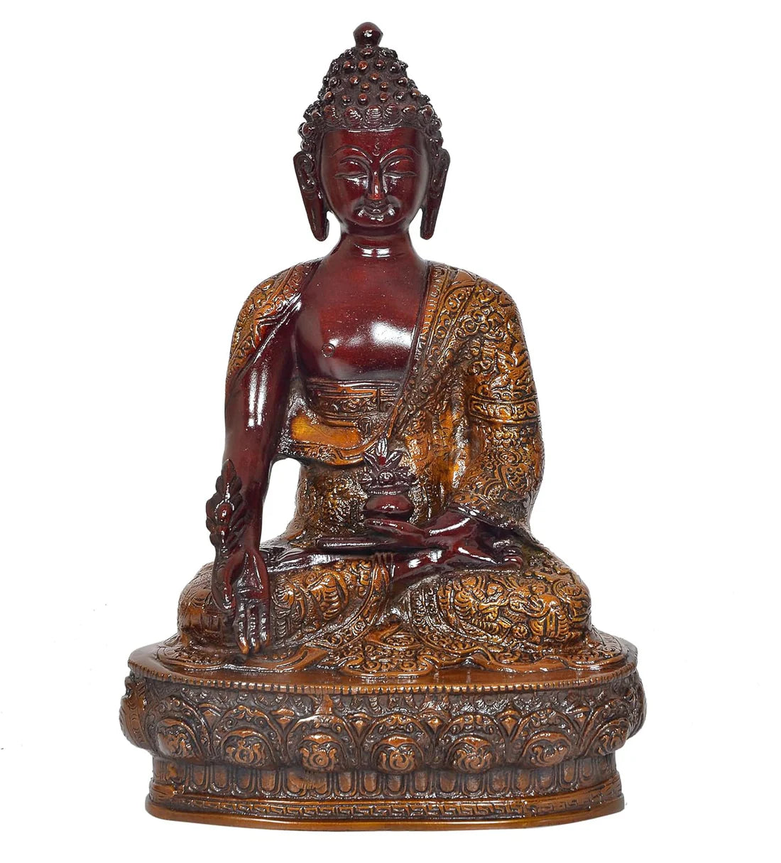 ब्रासोरा® वृंदावन वेणुगोपाल कृष्ण पीतल की प्रतिमा मोर के साथ | एंटीक नीला और सुनहरा रंग | ऊँचाई 20 इंच