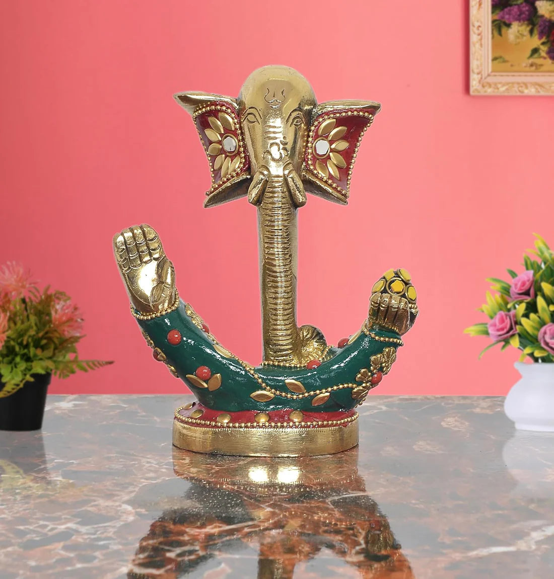 Brassaura® Brass Modern Ganesha Idol | Height 5 Inches