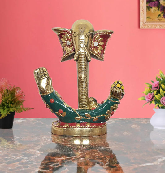 Brassaura® Brass Modern Ganesha Idol | Height 5 Inches
