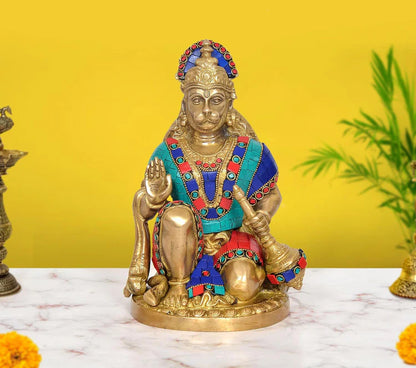 Brassaura® Brass Hanuman Statue | Height 9.5 Inches
