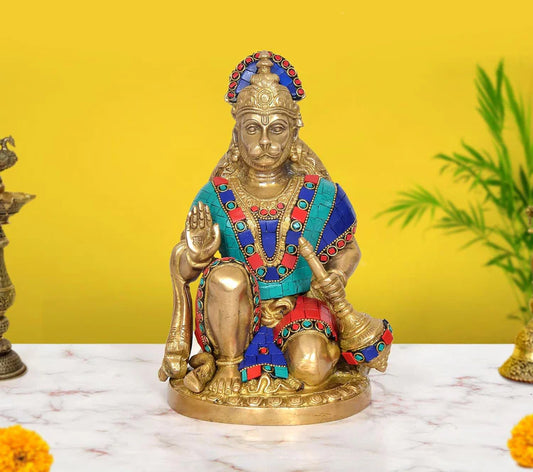 Brassaura® Brass Hanuman Statue | Height 9.5 Inches