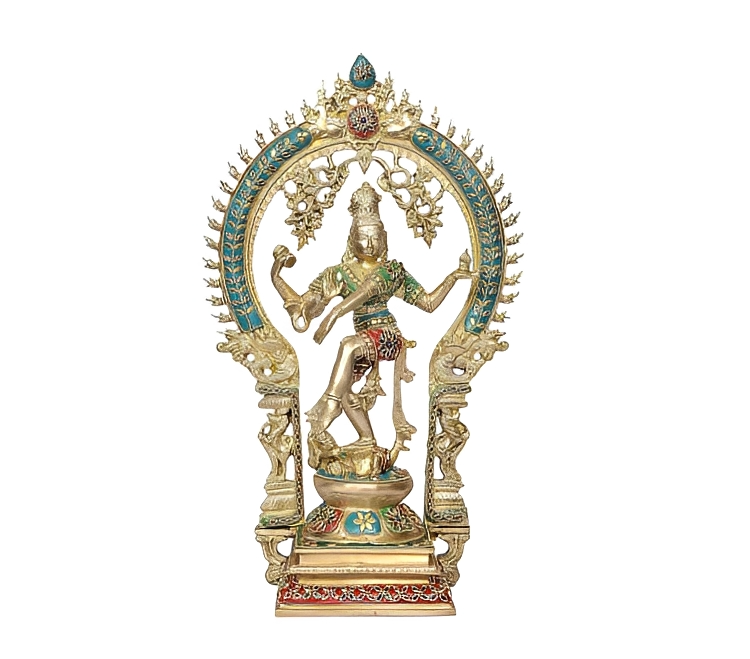 Brassaura® Brass Natraj Lord Shiva Dancing Idol | Height 17.5 Inches