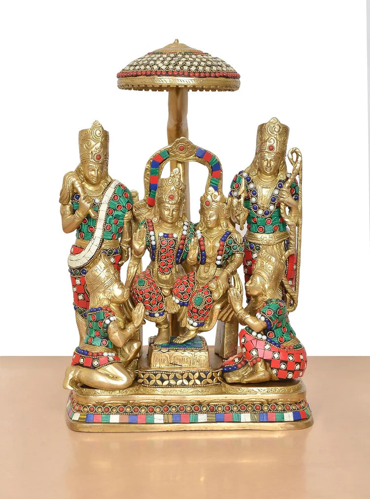Brassaura® Brass Ram Darbar Statue | Height 15 Inches