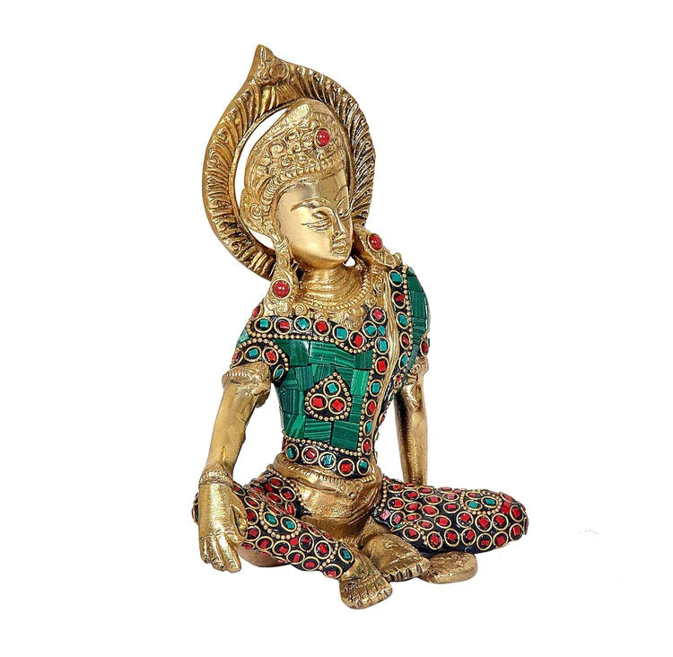 Brassaura® Brass Indra Dev Statue | Height 11.34 Inches