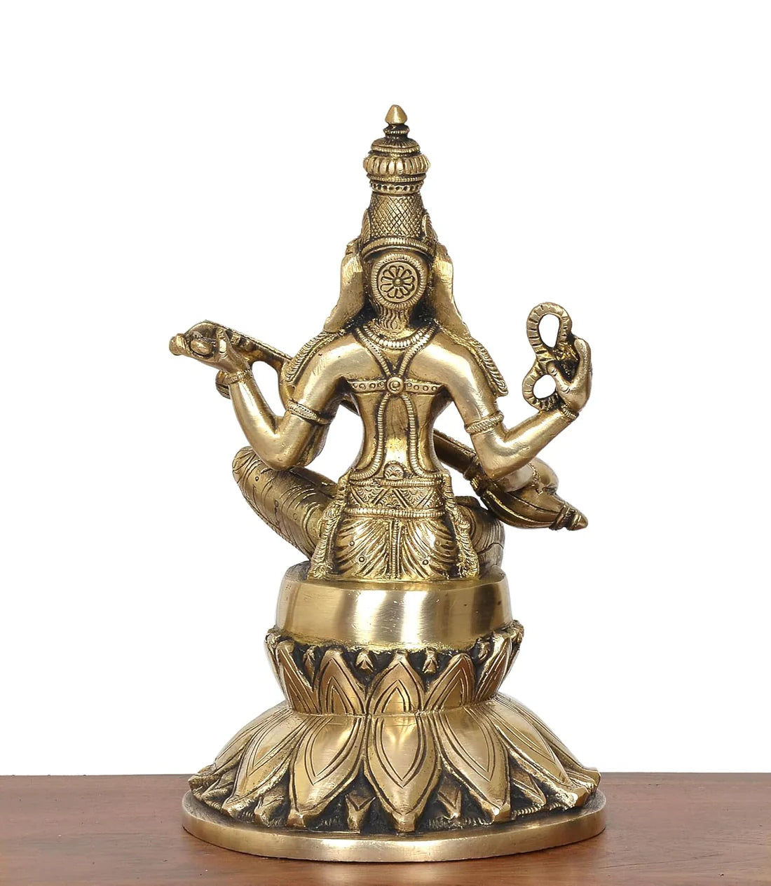 ब्रासोरा® वृंदावन वेणुगोपाल कृष्ण पीतल की प्रतिमा मोर के साथ | एंटीक नीला और सुनहरा रंग | ऊँचाई 20 इंच