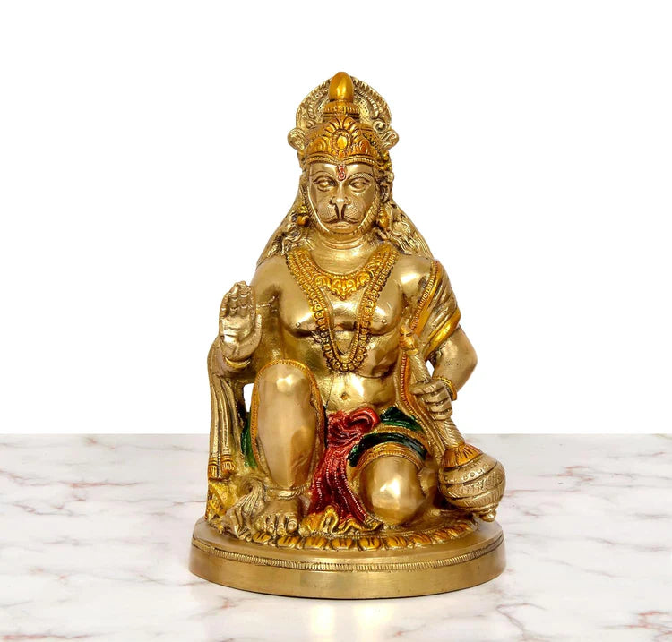 Brassaura® Brass Hanuman Statue | Height 9.5 Inches