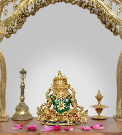 Brassaura® Brass Kubera Statue | Height 5 Inches