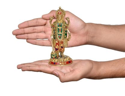 Brassaura® Brass Lord Vishnu Statue | Height 7.5 Inches