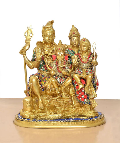 Brassaura® Brass Shiv Parivar Idol | Height 12 Inches
