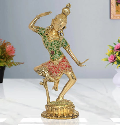 Brassaura® Brass Shiv Parvati Dancing Statue | Height 15 Inches