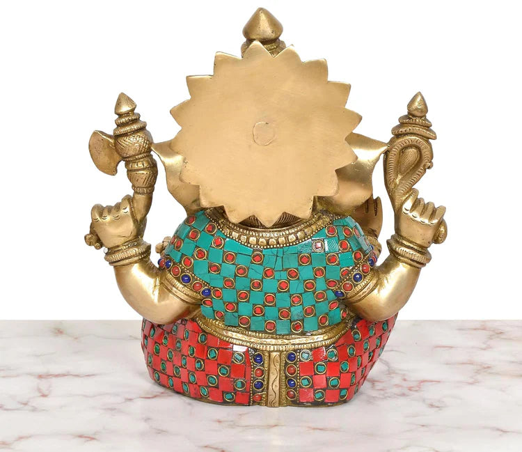 Brassaura® Brass Ganesha Idol | Height 9.5 Inches