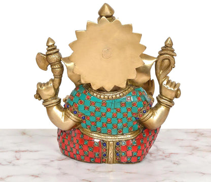 Brassaura® Brass Ganesha Idol | Height 9.5 Inches