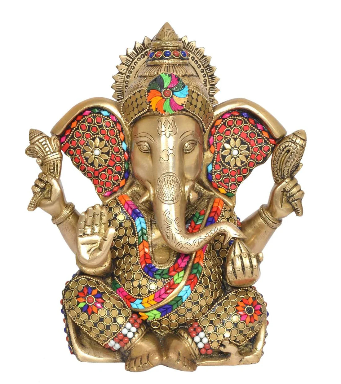 Brassaura® Brass Lord Ganesha Statue | Height 11 Inches