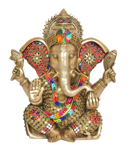 Brassaura® Brass Lord Ganesha Statue | Height 11 Inches