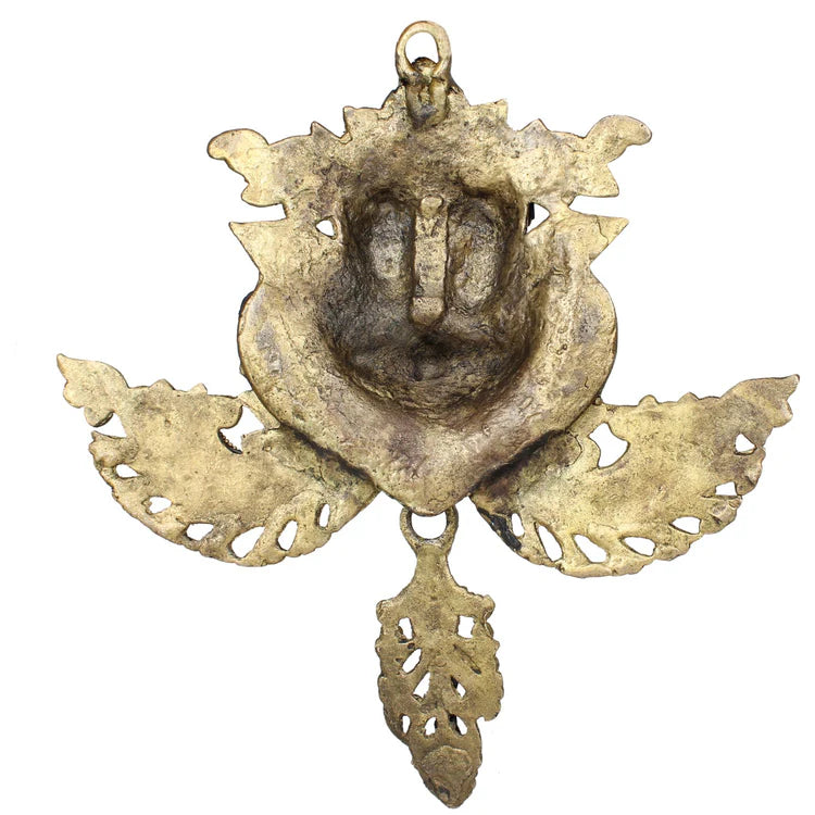 Brassaura® Brass Najar Raksha Kavach Wall Hanging | Height 11 Inches