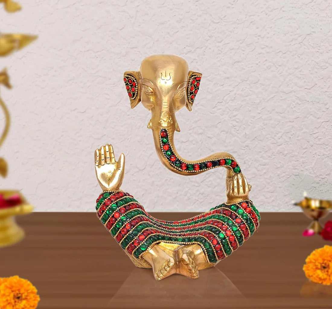 ब्रासोरा® वृंदावन वेणुगोपाल कृष्ण पीतल की प्रतिमा मोर के साथ | एंटीक नीला और सुनहरा रंग | ऊँचाई 20 इंच