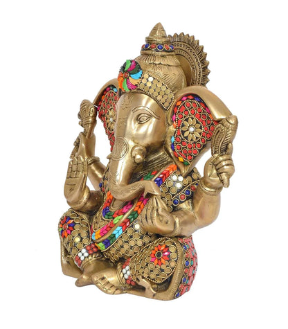 Brassaura® Brass Lord Ganesha Statue | Height 11 Inches