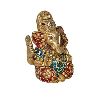 Brassaura® Brass Lord Ganesha Statue | Height 4 Inches