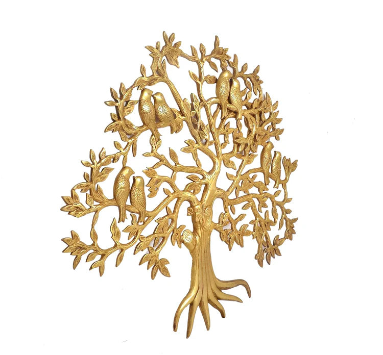 Brassaura® Brass Kalpavriksha Tree Wall Hanging | Height 23 Inches