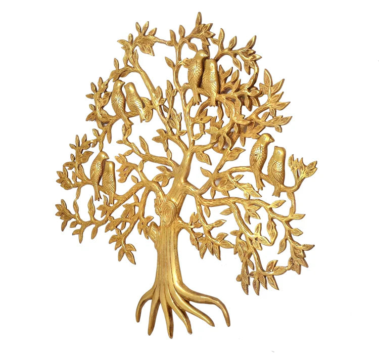 Brassaura® Brass Kalpavriksha Tree Wall Hanging | Height 23 Inches