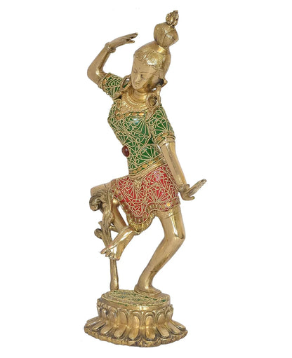 Brassaura® Brass Shiv Parvati Dancing Statue | Height 15 Inches
