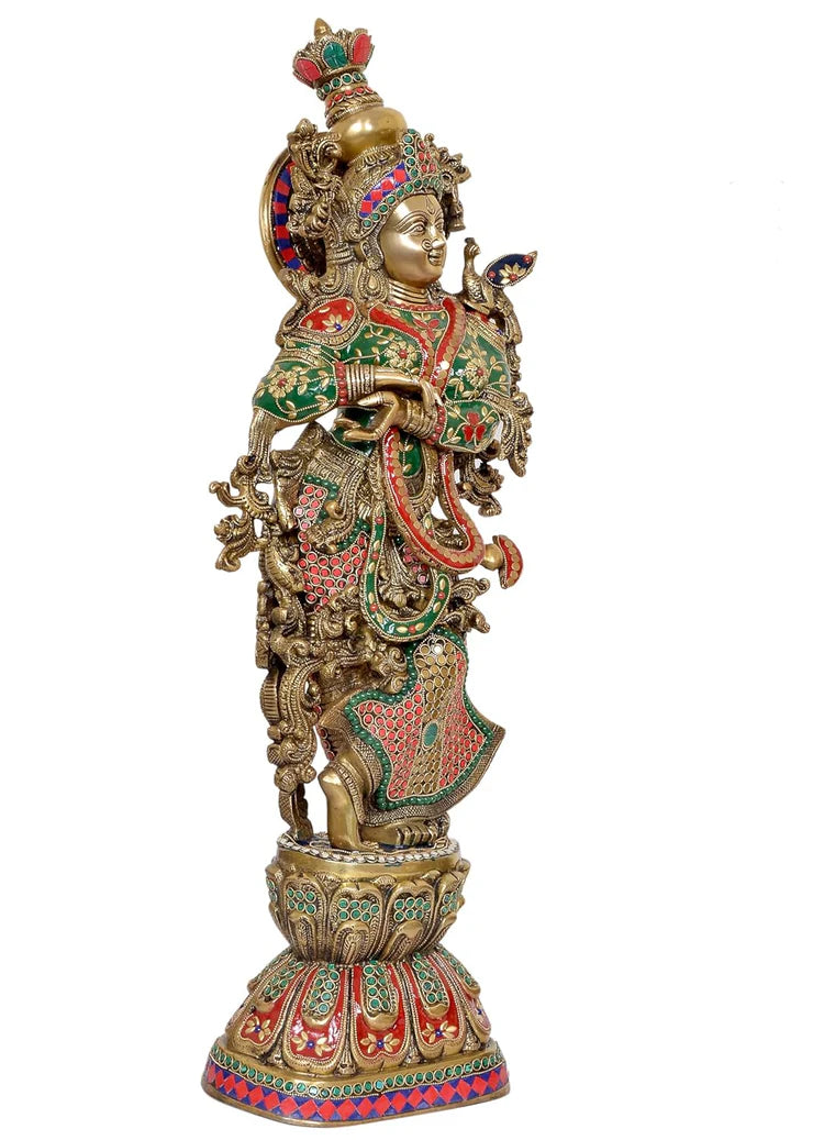 Brassaura® Brass Radha Statue | Height 29 Inches