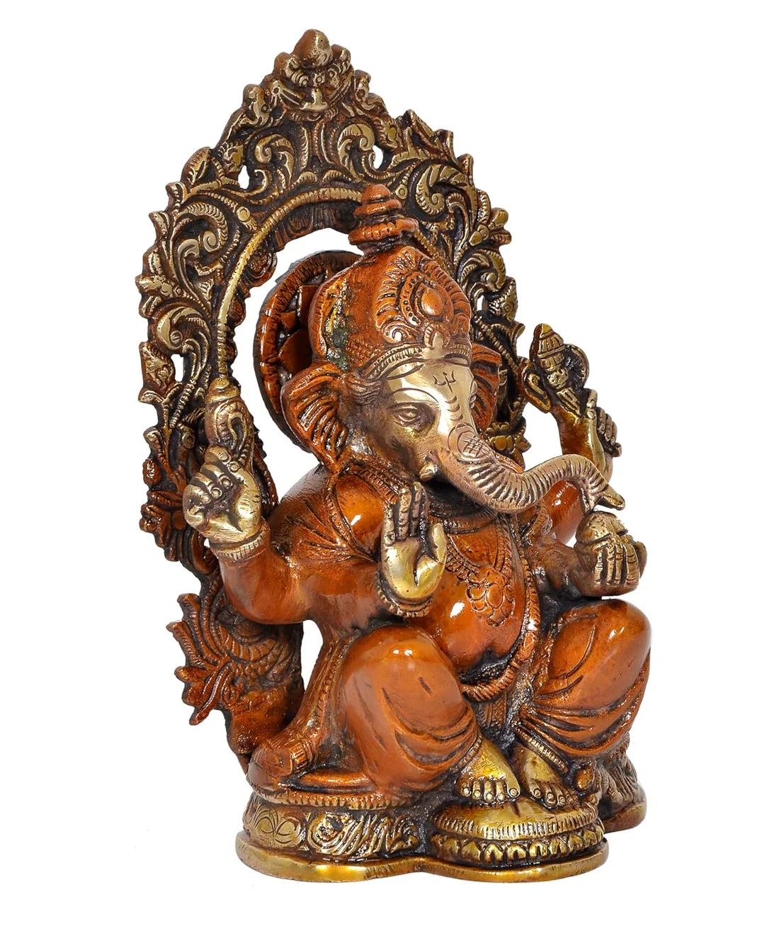 ब्रासोरा® वृंदावन वेणुगोपाल कृष्ण पीतल की प्रतिमा मोर के साथ | एंटीक नीला और सुनहरा रंग | ऊँचाई 20 इंच