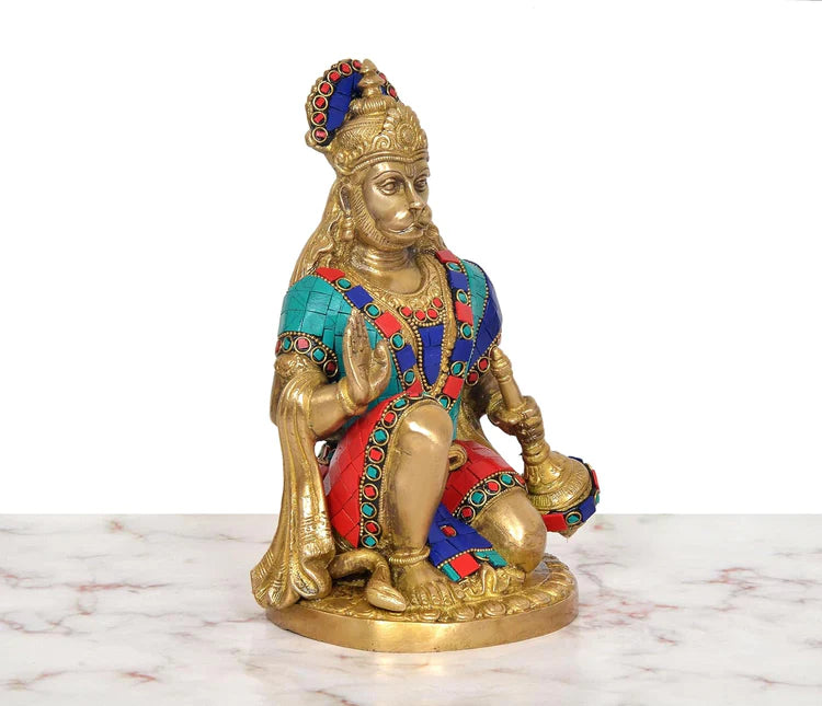 Brassaura® Brass Hanuman Statue | Height 9.5 Inches