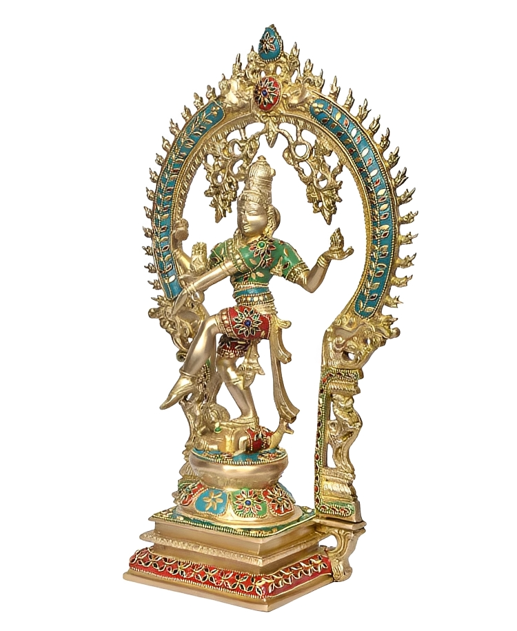 Brassaura® Brass Natraj Lord Shiva Dancing Idol | Height 17.5 Inches