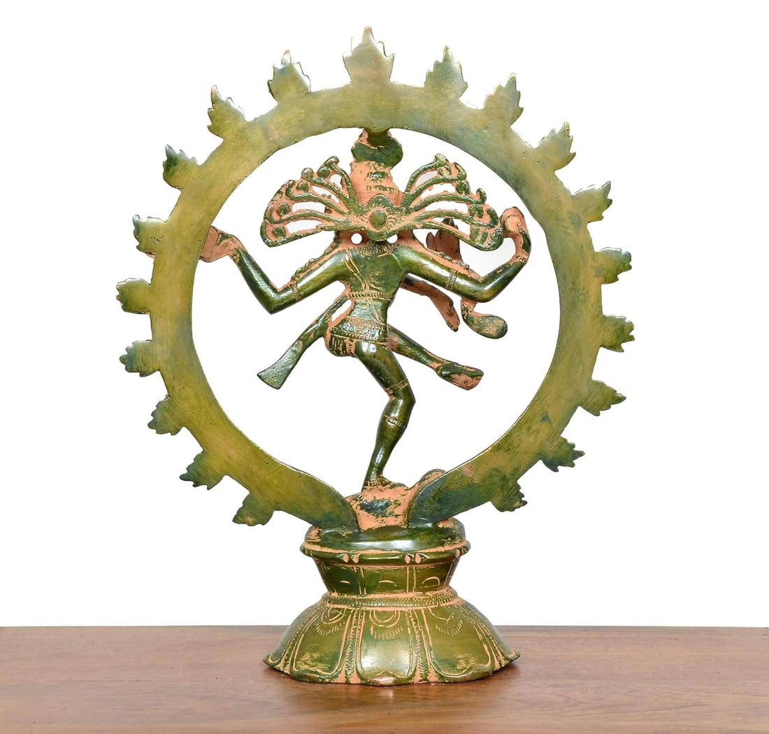 Brassaura® Brass Natraj Lord Shiva Statue | Height 9 Inches