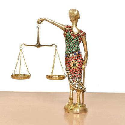 Brassaura® Brass Lady Justice Statue | Height 9.5 Inches