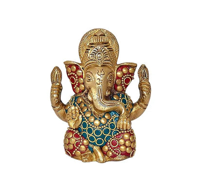Brassaura® Brass Lord Ganesha Statue | Height 4 Inches