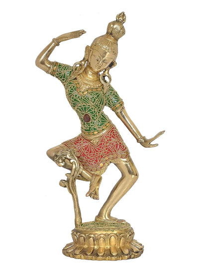 Brassaura® Brass Shiv Parvati Dancing Statue | Height 15 Inches