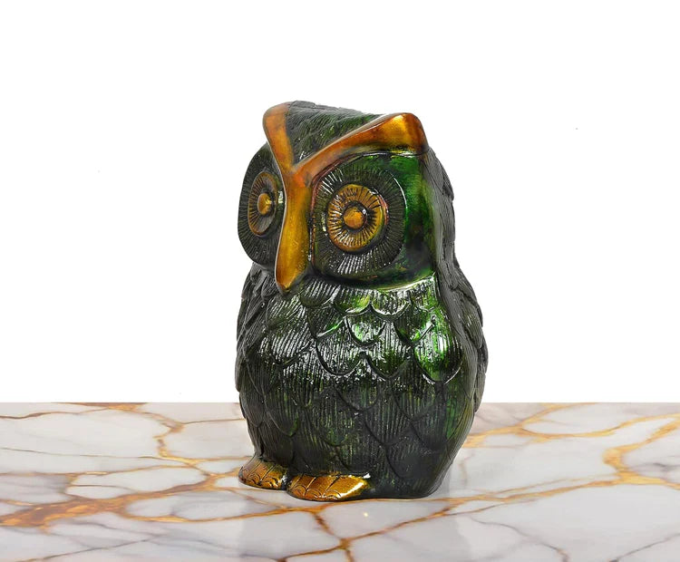 Brassaura® Brass Owl Showpiece | Height 7 Inches