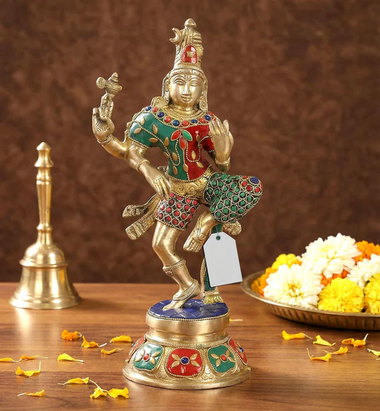 Brassaura® Brass Ardhanrishvara Murti | Height 12 Inches