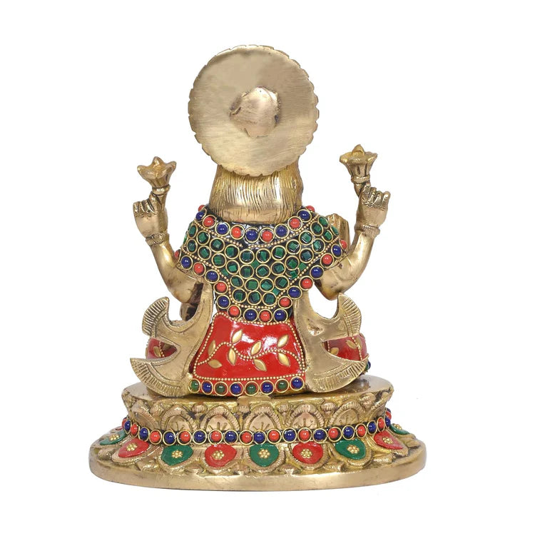 Brassaura® Brass Lakshmi Ganesh Idol Set | Height 9 Inches