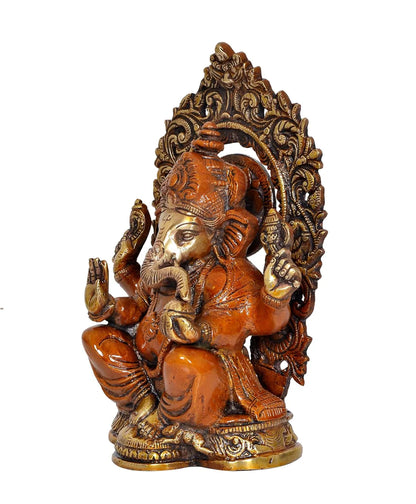 ब्रासोरा® वृंदावन वेणुगोपाल कृष्ण पीतल की प्रतिमा मोर के साथ | एंटीक नीला और सुनहरा रंग | ऊँचाई 20 इंच