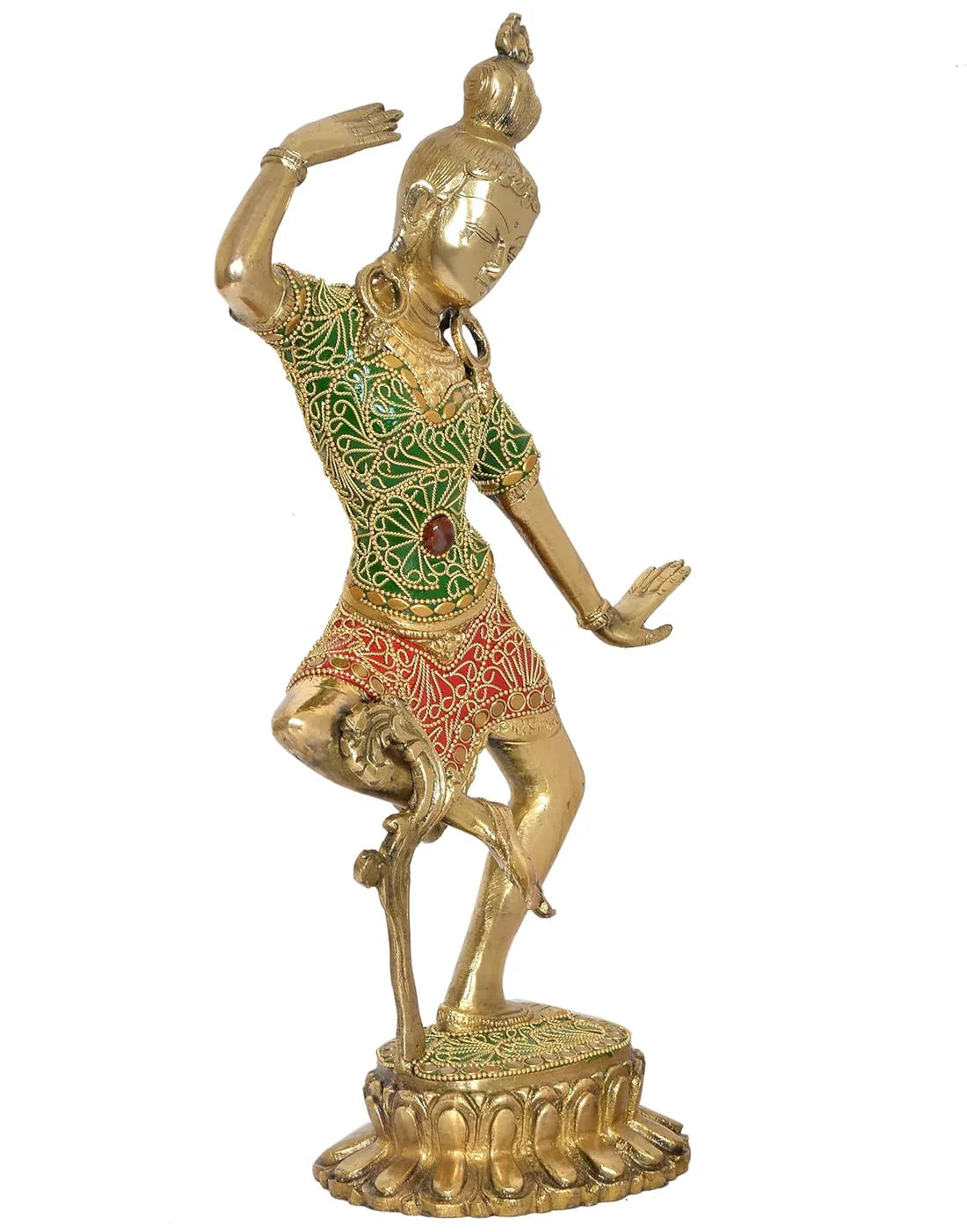 Brassaura® Brass Shiv Parvati Dancing Statue | Height 15 Inches