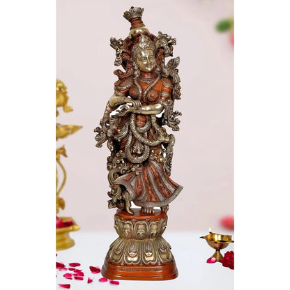 Brassaura® Brass Radha Rani Idol | Height 29 Inches