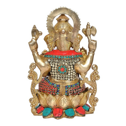 ब्रासोरा® वृंदावन वेणुगोपाल कृष्ण पीतल की प्रतिमा मोर के साथ | एंटीक नीला और सुनहरा रंग | ऊँचाई 20 इंच