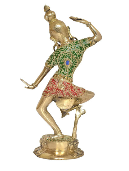 Brassaura® Brass Shiv Parvati Dancing Statue | Height 15 Inches