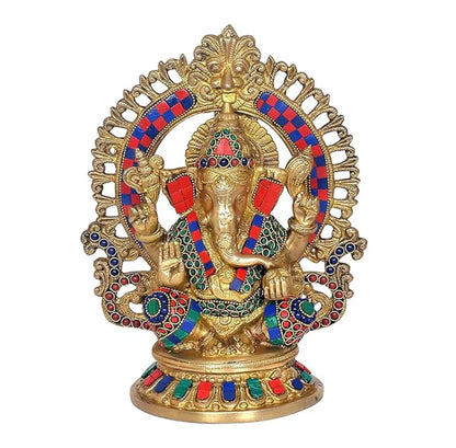 Brassaura® Brass Ganesha Statue | 10 Inch Lord Ganesh Idol