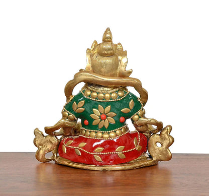 Brassaura® Brass Kubera Statue | Height 5 Inches