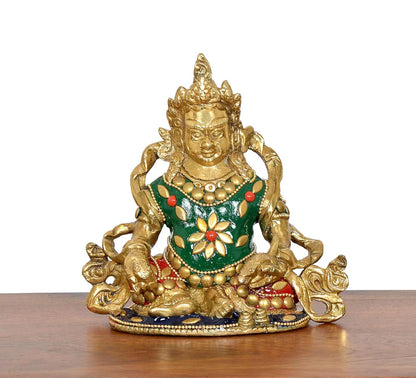 Brassaura® Brass Kubera Statue | Height 5 Inches