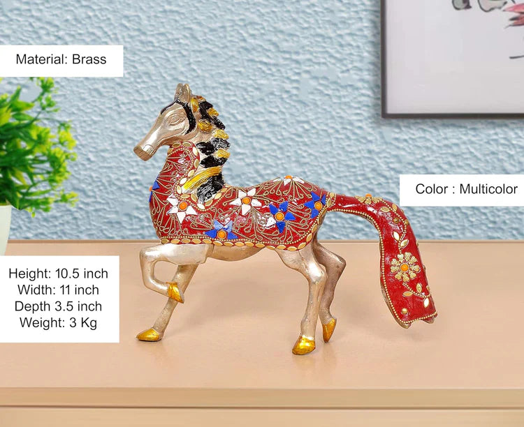 Brassaura® Brass Horse Statue | Height 10.5 Inches