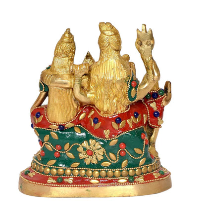 Brassaura® Brass Shiv Parivar Statue | Height 6 Inches
